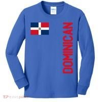 Dominican Flag And Dominican Republic Roots Meaningful Gift Kids Long Sleeve Shirt thumb 0