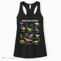 Dinosaur For Adult Cute Dinosaur Women's Tank Top thumb 0