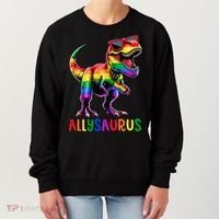 Dinosaur Flag Ally Lgbt Allysaurus Lgbt Pride Women's Sweatshirt thumb 0