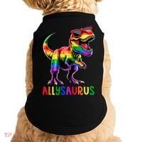 Dinosaur Flag Ally Lgbt Allysaurus Lgbt Pride Doggie Tank thumb 0