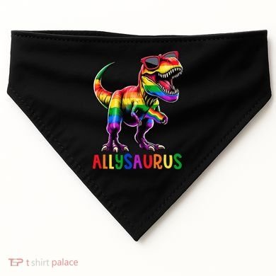 Dinosaur Flag Ally Lgbt Allysaurus Lgbt Pride USA-Made Doggie Bandana