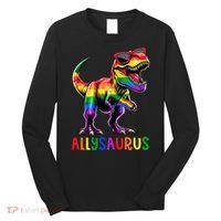 Dinosaur Flag Ally Lgbt Allysaurus Lgbt Pride Long Sleeve Shirt thumb 0