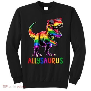 Dinosaur Flag Ally Lgbt Allysaurus Lgbt Pride Sweatshirt