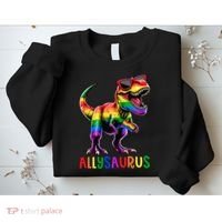 Dinosaur Flag Ally Lgbt Allysaurus Lgbt Pride Sweatshirt thumb 2