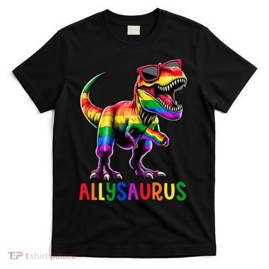 Dinosaur Flag Ally Lgbt Allysaurus Lgbt Pride T-Shirt