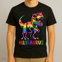 Dinosaur Flag Ally Lgbt Allysaurus Lgbt Pride T-Shirt thumb 3