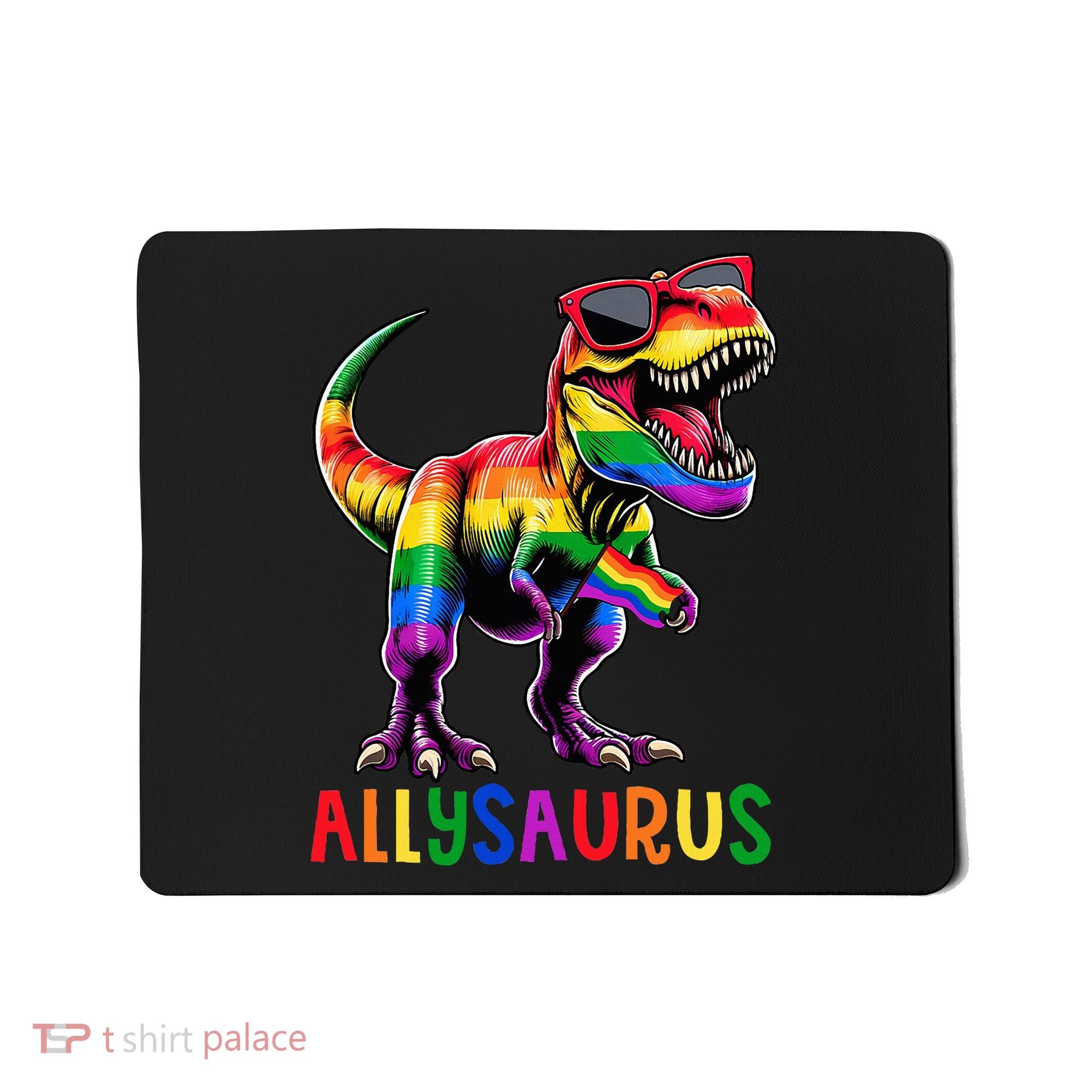 Dinosaur Flag Ally Lgbt Allysaurus Lgbt Pride Mousepad