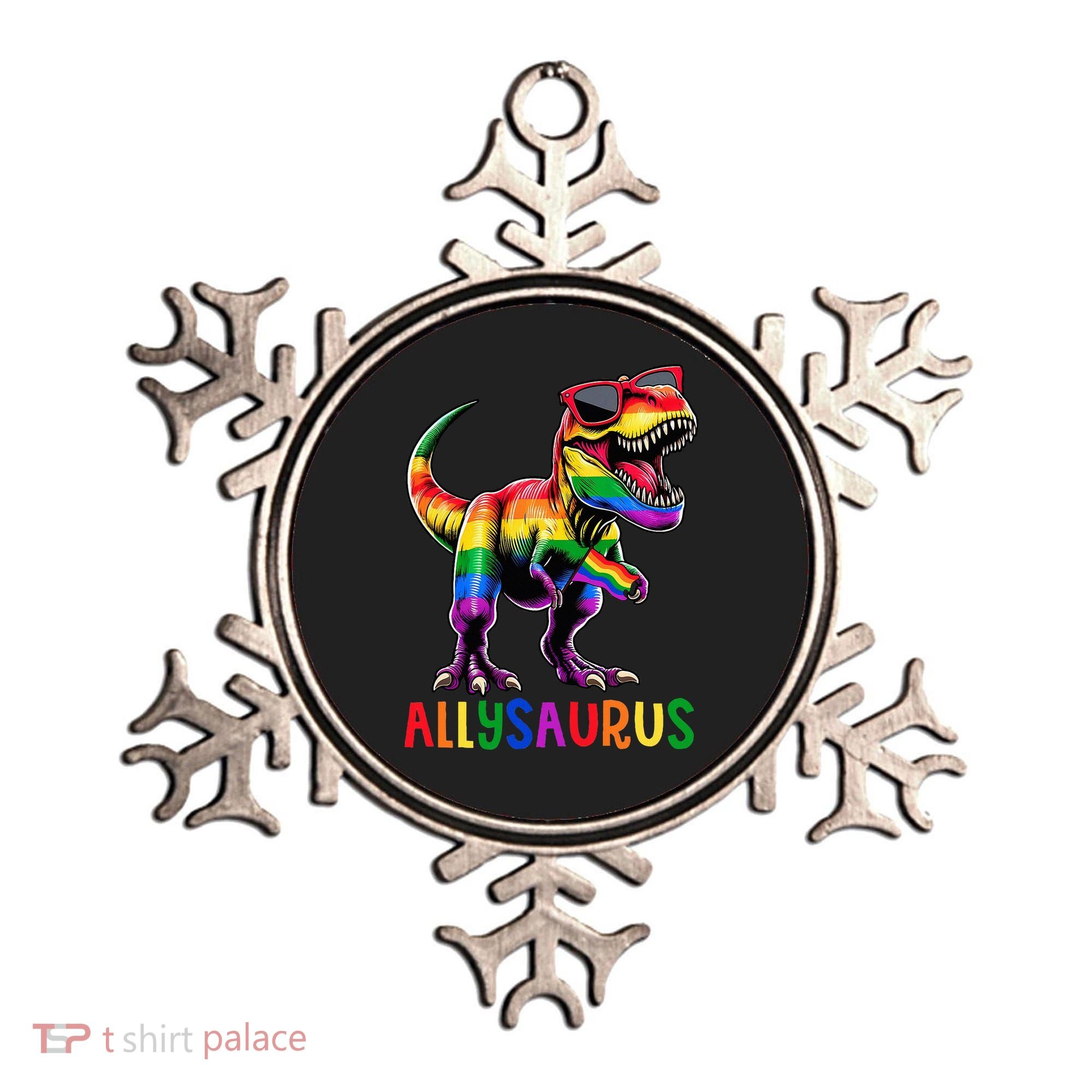 Dinosaur Flag Ally Lgbt Allysaurus Lgbt Pride Ornament