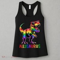 Dinosaur Flag Ally Lgbt Allysaurus Lgbt Pride Women's Tank Top thumb 3