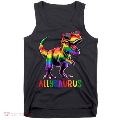 Dinosaur Flag Ally Lgbt Allysaurus Lgbt Pride Tank Top