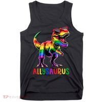 Dinosaur Flag Ally Lgbt Allysaurus Lgbt Pride Tank Top thumb 0