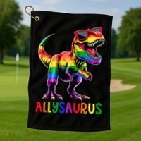 Dinosaur Flag Ally Lgbt Allysaurus Lgbt Pride Golf Towel thumb 1