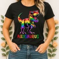 Dinosaur Flag Ally Lgbt Allysaurus Lgbt Pride Women's T-Shirt thumb 2