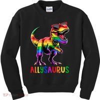 Dinosaur Flag Ally Lgbt Allysaurus Lgbt Pride Kids Sweatshirt thumb 0