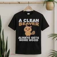 Dirty Funny Adult Clean Beaver Wood T-Shirt thumb 2