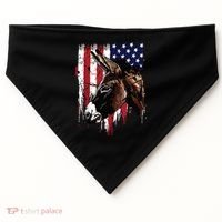 Donkey Farmer American Flag USA Donkey USA-Made Doggie Bandana thumb 0
