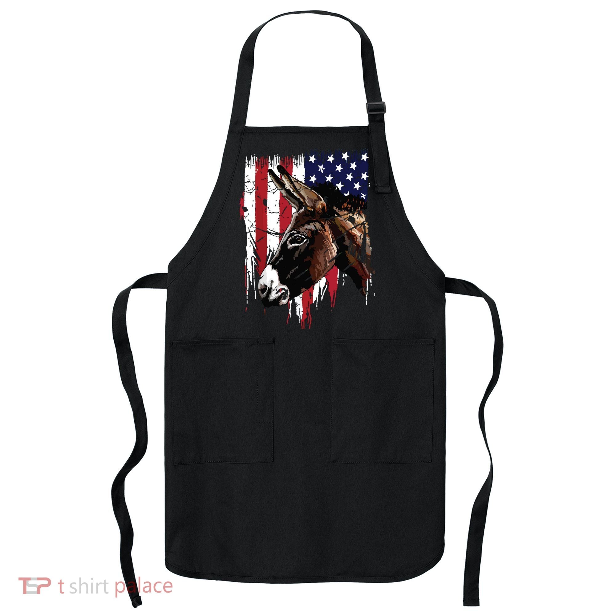 Donkey Farmer American Flag USA Donkey Apron