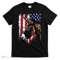 Donkey Farmer American Flag USA Donkey T-Shirt thumb 0
