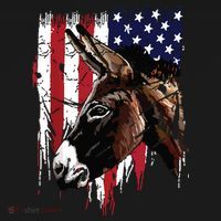 Donkey Farmer American Flag USA Donkey Women's Tank Top thumb 5