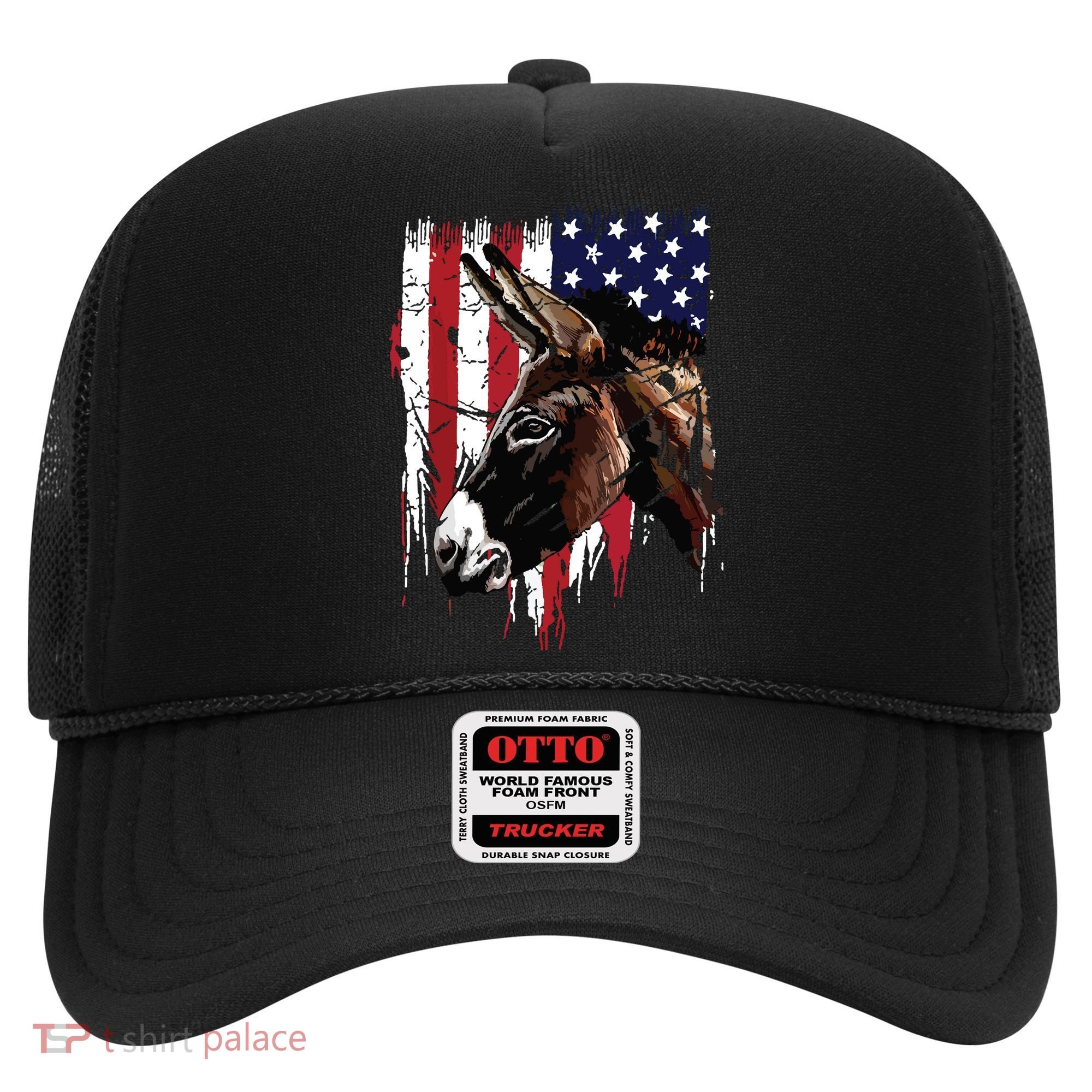 Donkey Farmer American Flag USA Donkey Hat