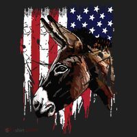 Donkey Farmer American Flag USA Donkey Golf Towel thumb 3