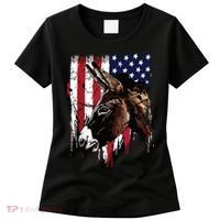 Donkey Farmer American Flag USA Donkey Women's T-Shirt thumb 0
