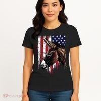 Donkey Farmer American Flag USA Donkey Women's T-Shirt thumb 4