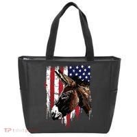 Donkey Farmer American Flag USA Donkey Tote Bag thumb 0