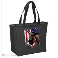 Donkey Farmer American Flag USA Donkey Tote Bag thumb 2
