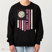 Dig For A Cure Breast Volleyball Women's Sweatshirt thumb 0
