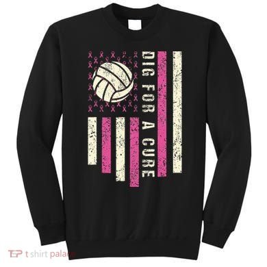 Dig For A Cure Breast Volleyball Sweatshirt