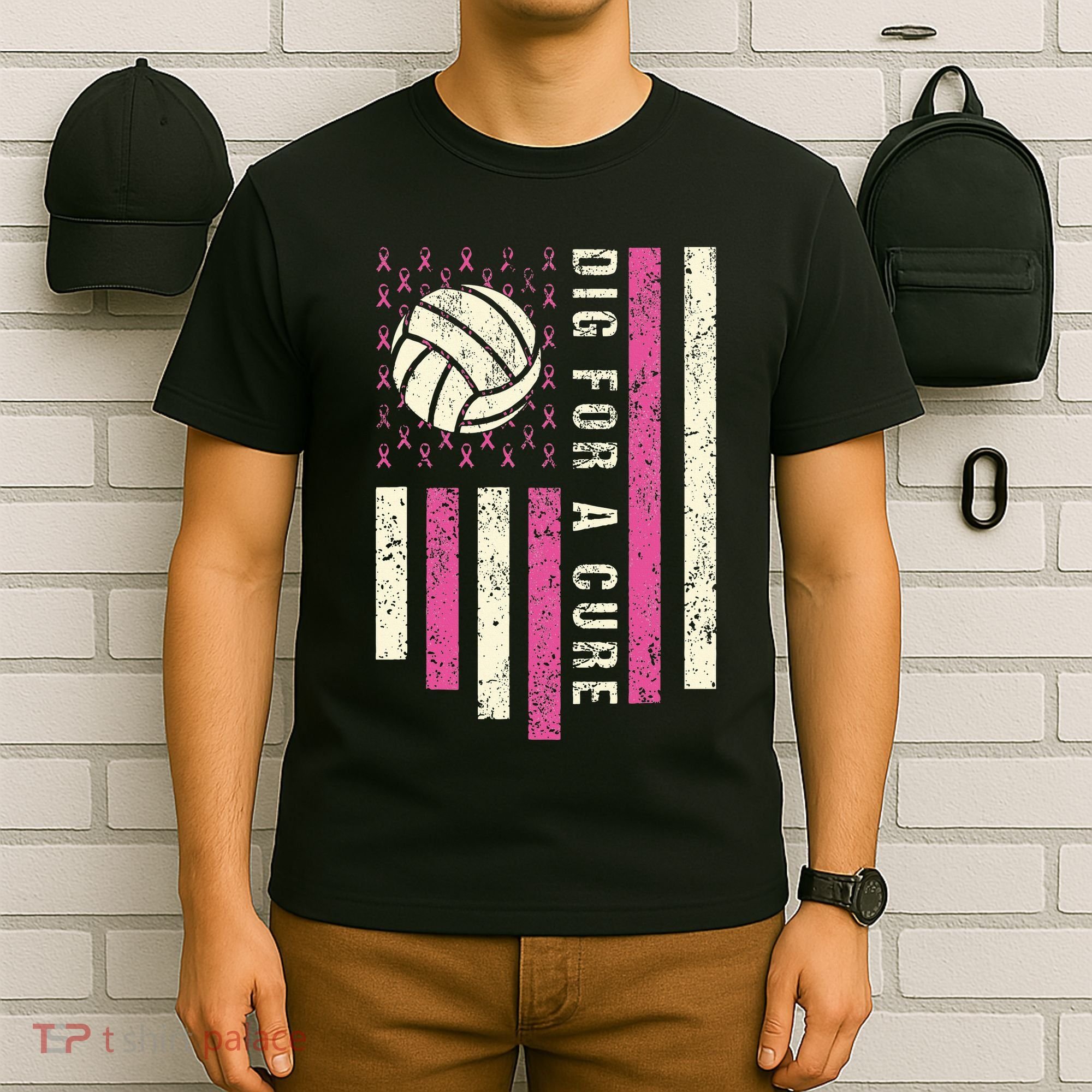 Dig For A Cure Breast Volleyball T-Shirt