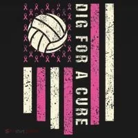 Dig For A Cure Breast Volleyball Women's Hoodie thumb 2
