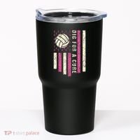 Dig For A Cure Breast Volleyball Tumbler thumb 0