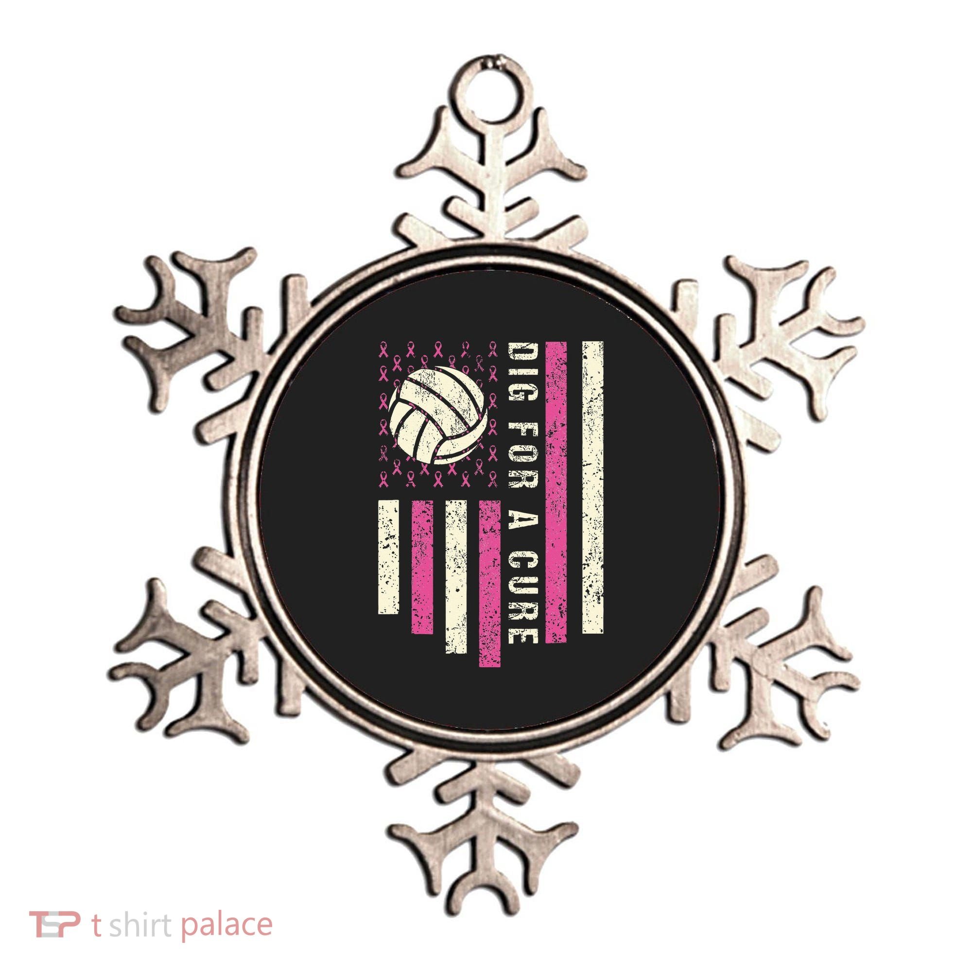 Dig For A Cure Breast Volleyball Ornament
