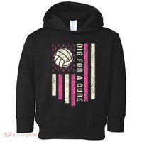 Dig For A Cure Breast Volleyball Toddler Hoodie thumb 0