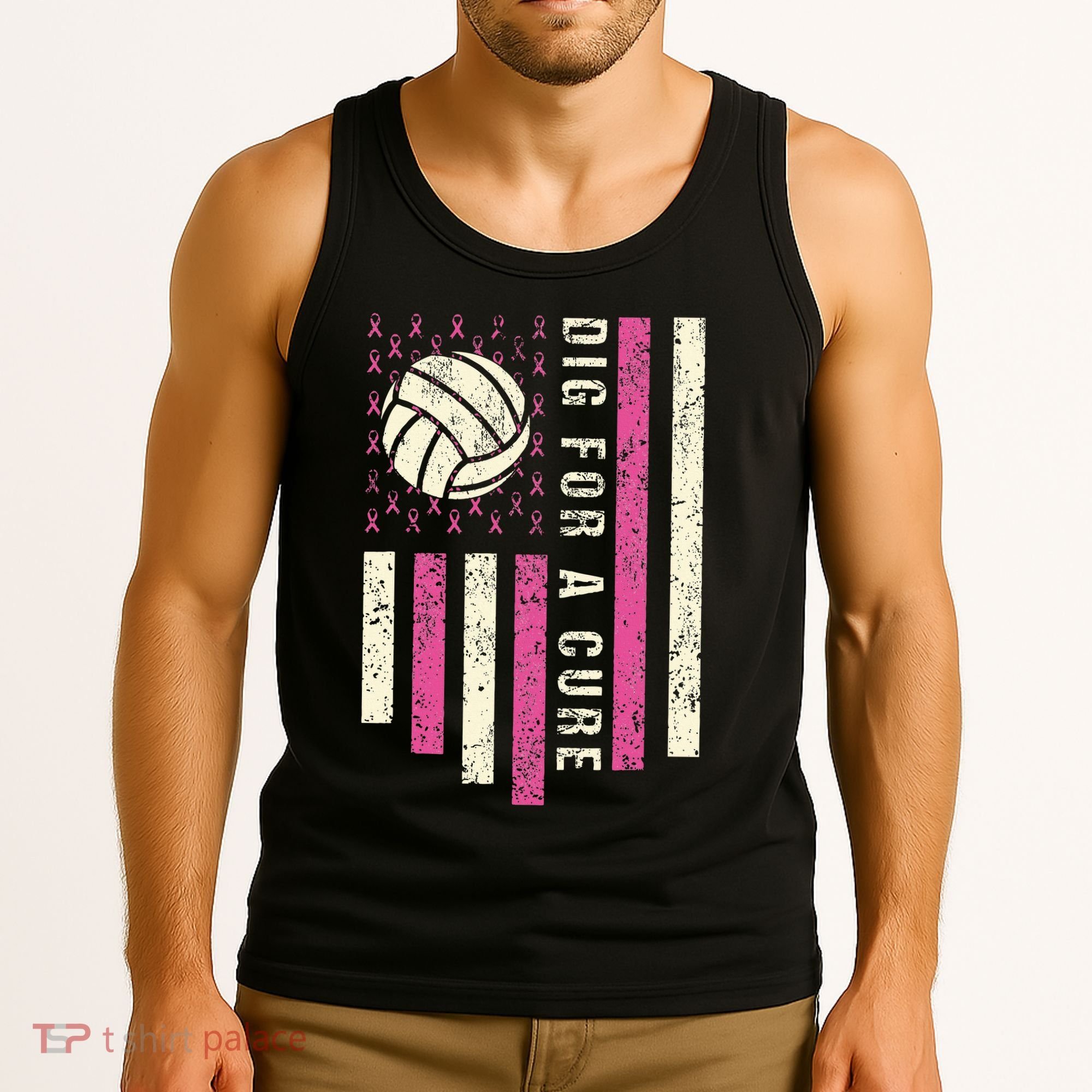 Dig For A Cure Breast Volleyball Tank Top