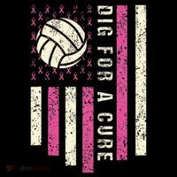 Dig For A Cure Breast Volleyball Tank Top thumb 6