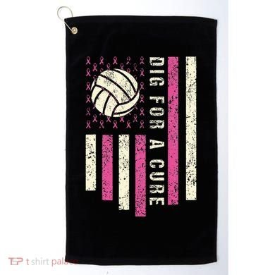 Dig For A Cure Breast Volleyball Golf Towel