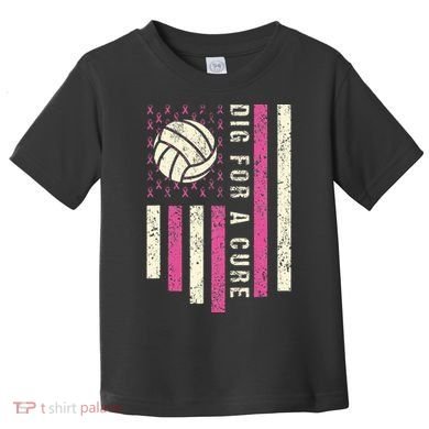 Dig For A Cure Breast Volleyball Toddler T-Shirt