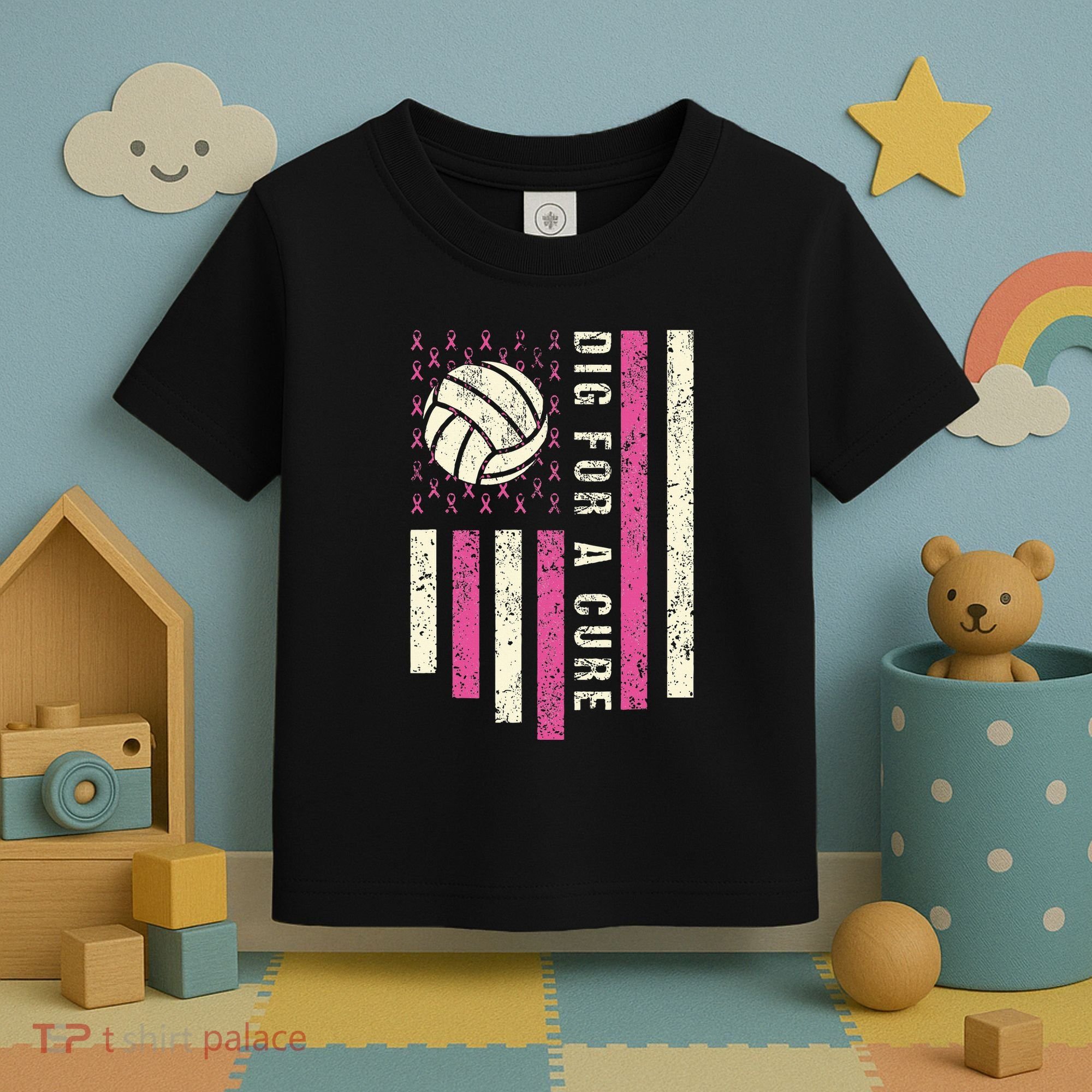 Dig For A Cure Breast Volleyball Toddler T-Shirt