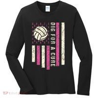 Dig For A Cure Breast Volleyball Women's Long Sleeve Shirt thumb 0
