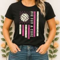 Dig For A Cure Breast Volleyball Women's T-Shirt thumb 2