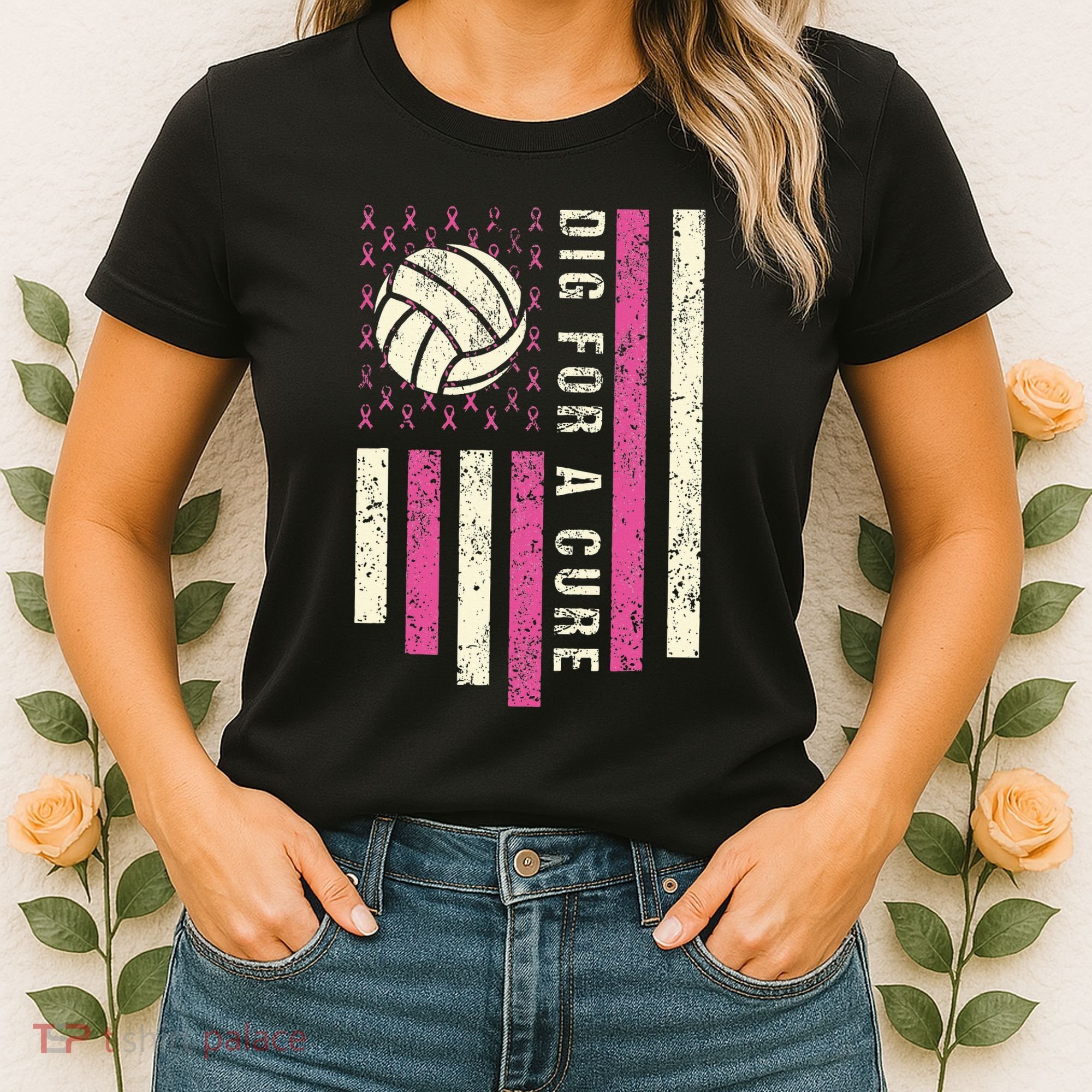 Dig For A Cure Breast Volleyball Women's T-Shirt