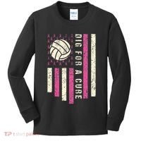Dig For A Cure Breast Volleyball Kids Long Sleeve Shirt thumb 0