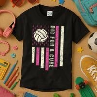 Dig For A Cure Breast Volleyball Kids T-Shirt thumb 3