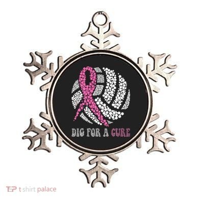 Dig For A Cure Breast Cancer Awareness Volleyball Pink Out Ornament