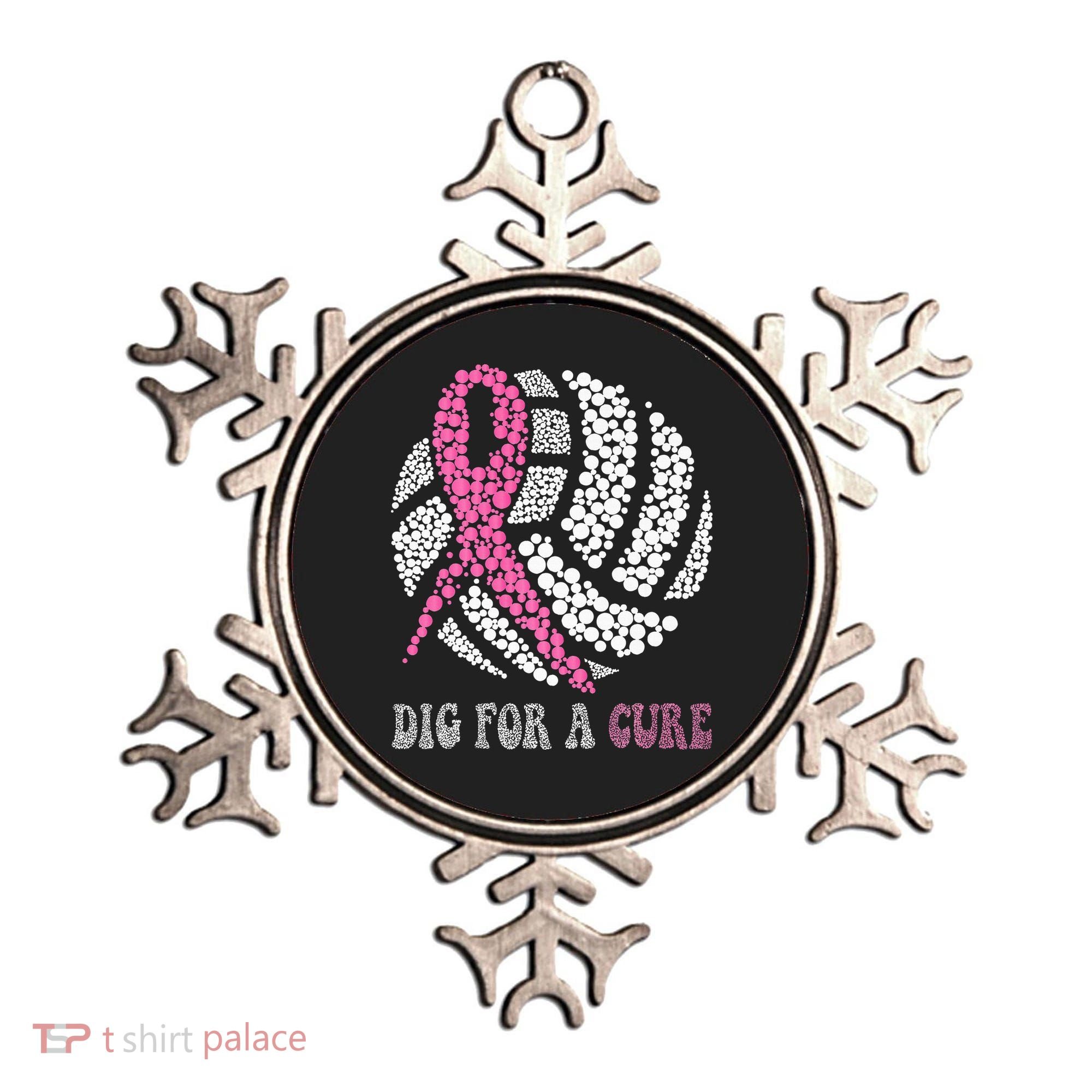 Dig For A Cure Breast Cancer Awareness Volleyball Pink Out Ornament