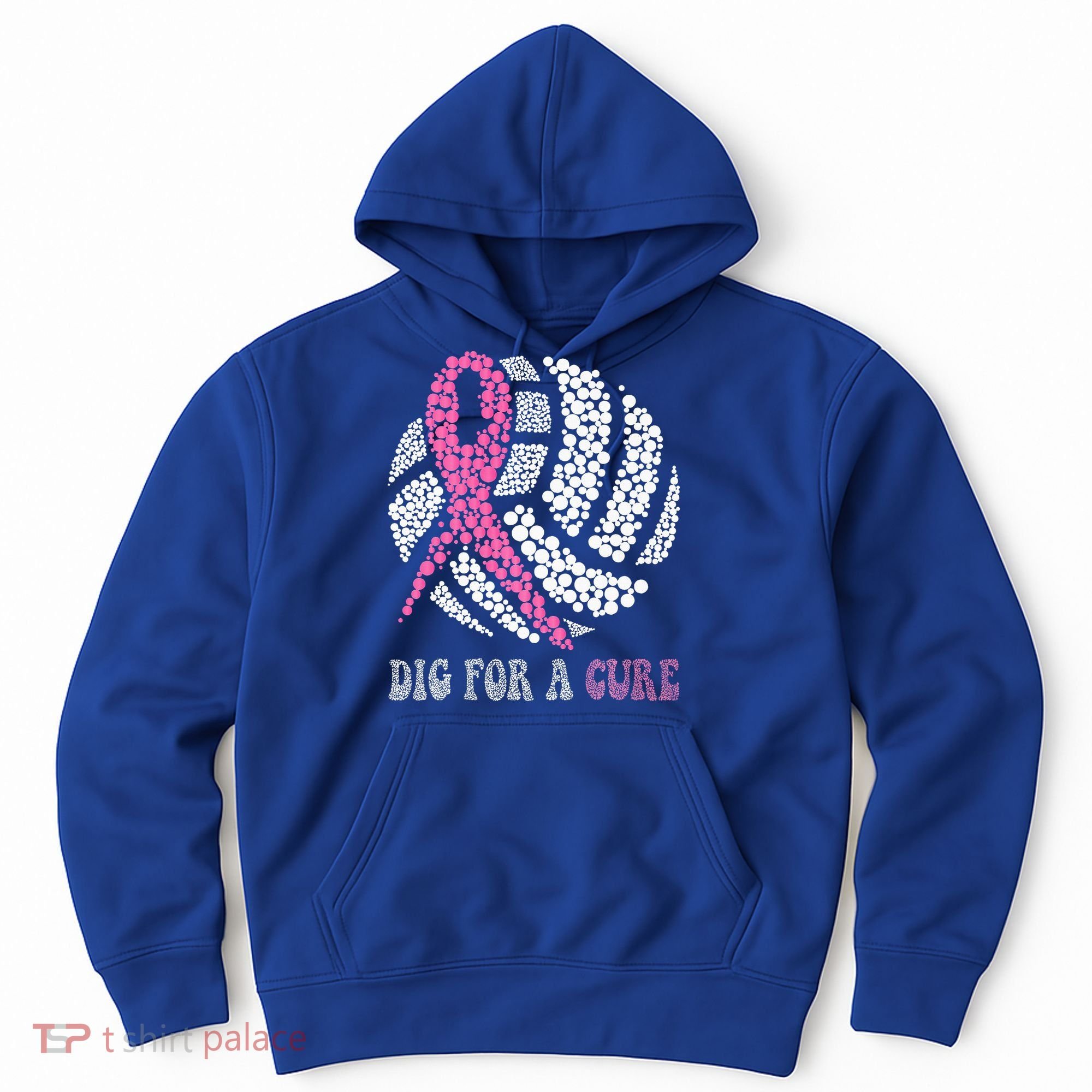 Dig For A Cure Breast Cancer Awareness Volleyball Pink Out Hoodie