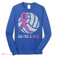 Dig For A Cure Breast Cancer Awareness Volleyball Pink Out Long Sleeve Shirt thumb 0